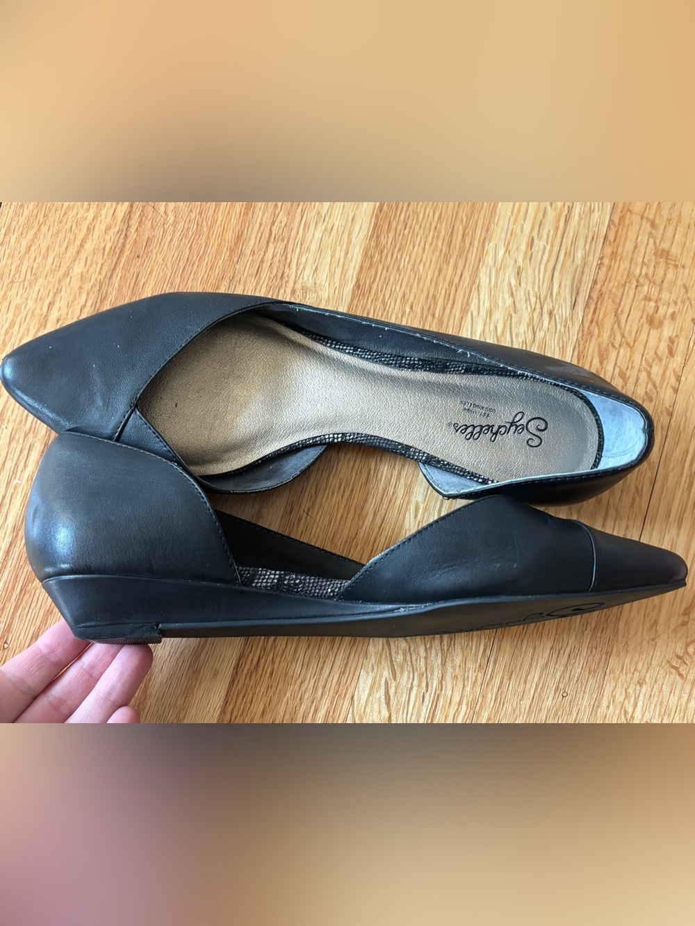 Seychelles Black D'Orsay Leather Shoes